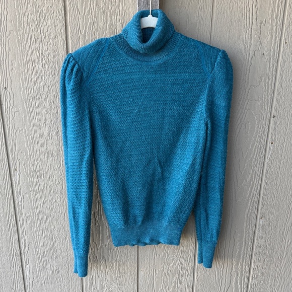 No Brand Tag Sweaters - Vintage Teal Blue Turtleneck Sweater